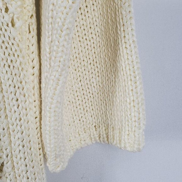 Topshop Drop-Sleeves Open Knitted Sweater in Ivory - Size 6 - Picture 4 of 6